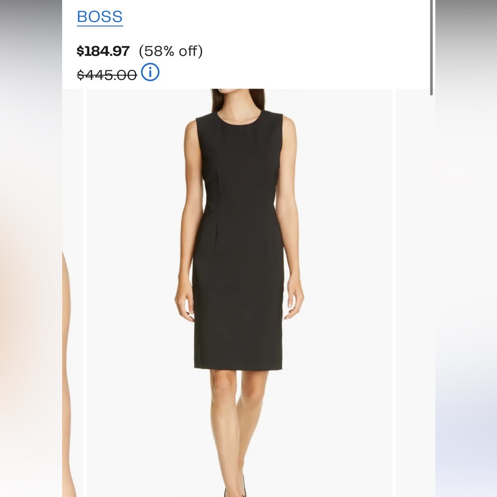 BOSS Dirusa Tropical Stretch Wool Dress